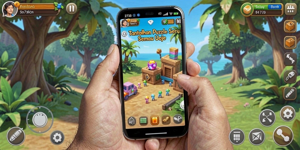 Screenshot gameplay menyajikan tantangan Puzzle yang menarik.
