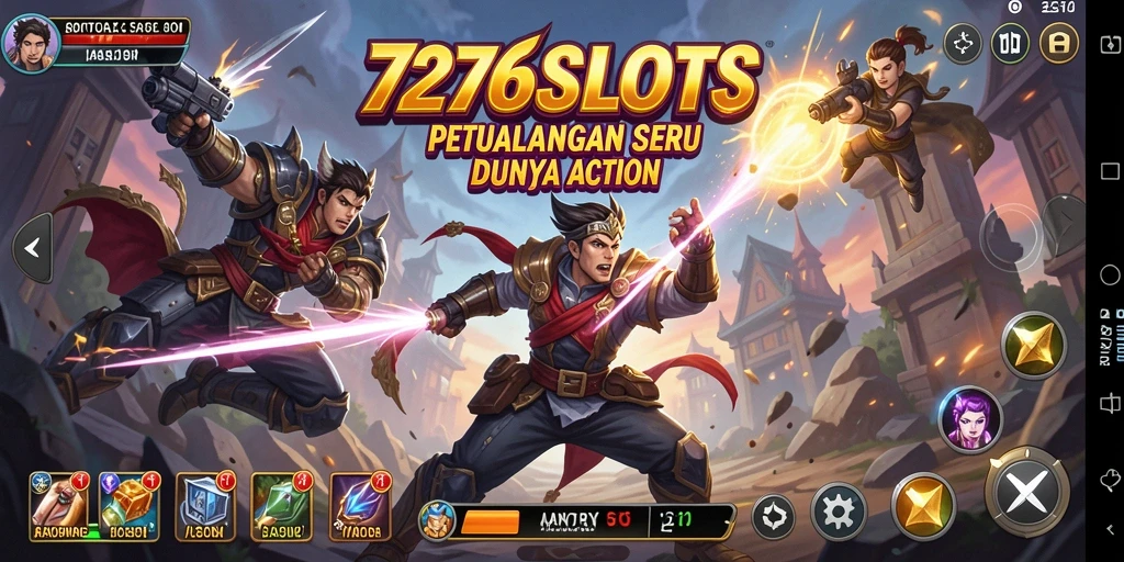 Tampilan seru dari gameplay action 7276SLOTS yang mendebarkan.