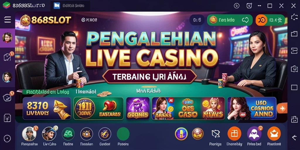 Screenshot gameplay 8368SLOT menampilkan suasana kasino yang hidup dan dealer profesional.