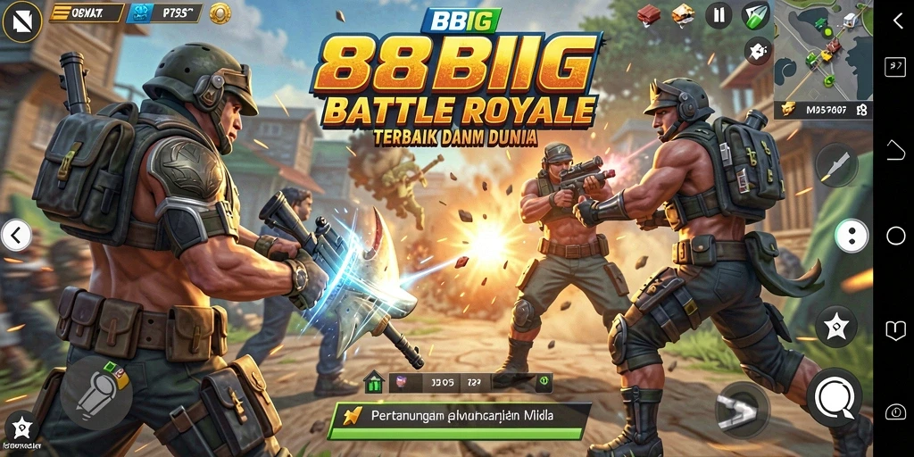 Gameplay seru di dalam pertempuran Battle Royale 88BIG.
