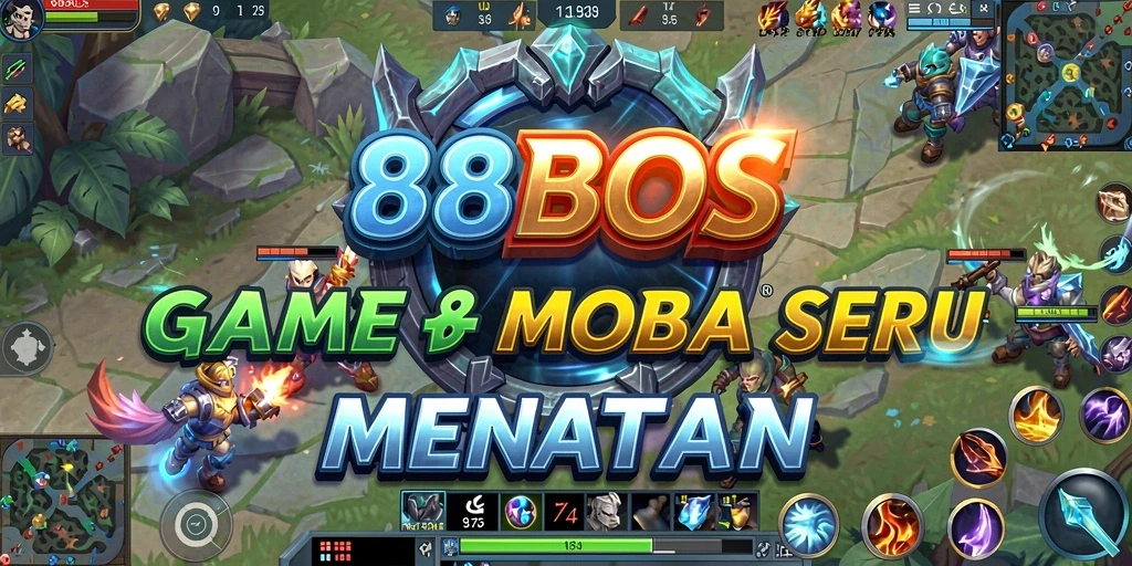 Tampilan gameplay seru dari pertarungan karakter dalam 88BOS.