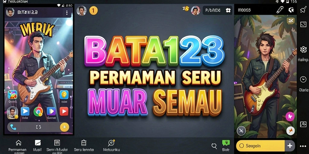 Tangkapan layar utama permainan BATA123 menampilkan gameplay musik yang menarik.