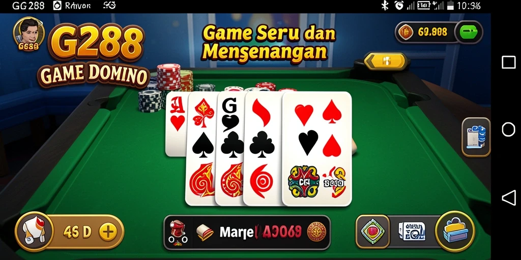 Gameplay GG288 menunjukkan situasi mendebarkan dalam permainan Domino.