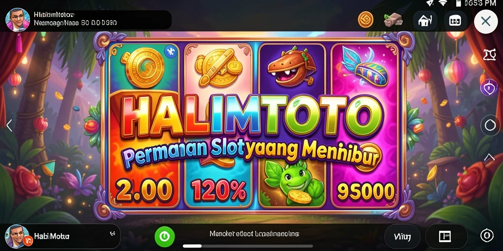 Tampilan gameplay menarik dari HALIMTOTO yang menunjukkan keseruan slot.