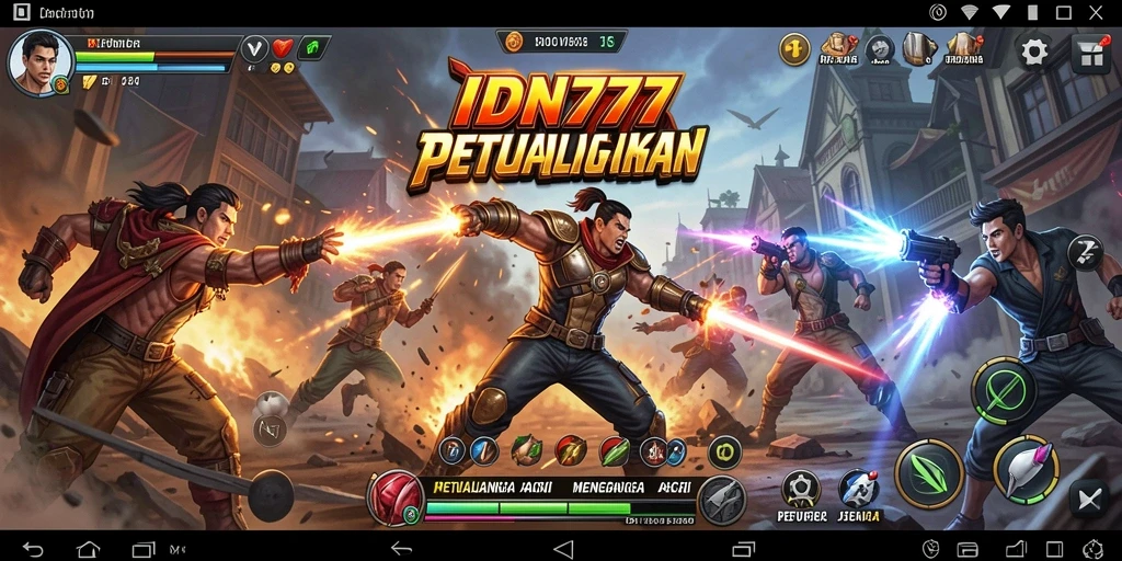 Tampilan gameplay menegangkan dari IDN777 dengan aksi yang intens.