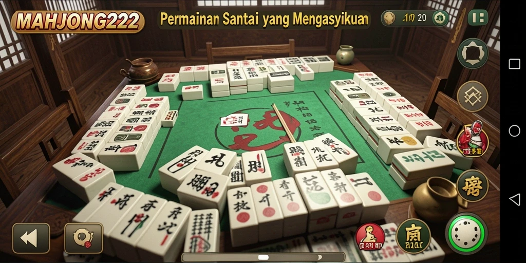 Tangkapan layar gameplay <strong>MAHJONG222</strong> yang menampilkan momen santai dan menyenangkan.