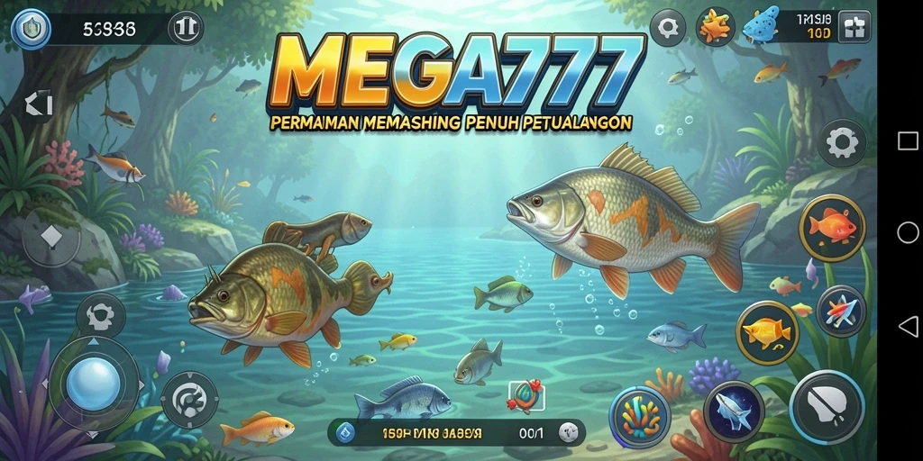 Tangkapan ikan berwarna-warni dalam gameplay MEGA777 yang seru.