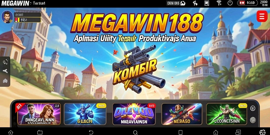 Tampilan antarmuka aplikasi MEGAWIN188 yang user-friendly dan intuitif.