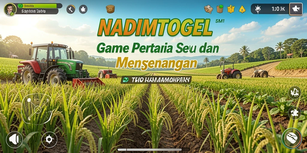 Screenshot gameplay NADIMTOGEL menampilkan aktivitas bertani yang seru.