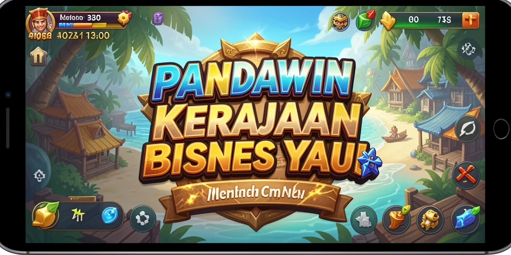 Screenshot gameplay <strong>PANDAWIN</strong> yang menampilkan aktivitas manajemen bisnis.