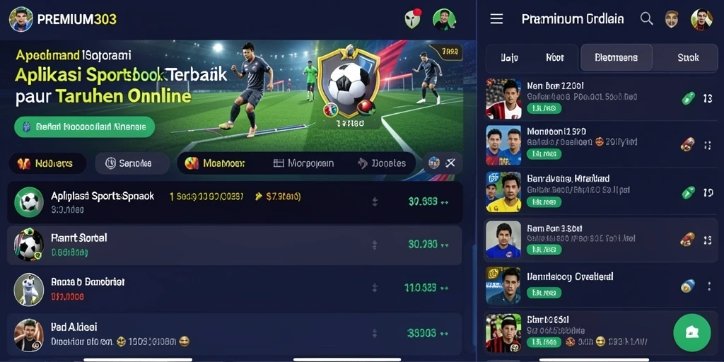 Tampilan gameplay menarik dari aplikasi SPORTSBOOK PREMIUM303.