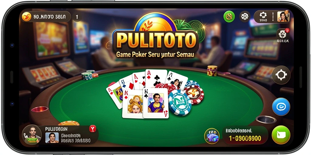 Screenshot gameplay PULITOTO menampilkan aksi seru permainan Poker.