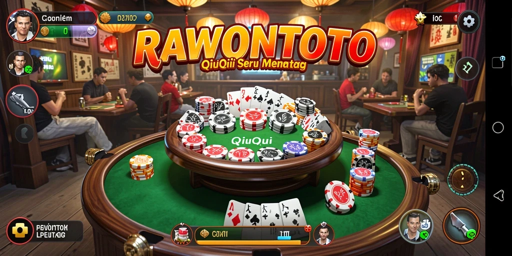 Gameplay seru RAWONTOTO dalam permainan QiuQiu yang mengasyikkan.