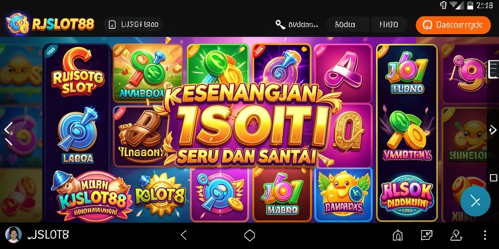 Menggambarkan pengalaman seru bermain slot RJSLOT88.