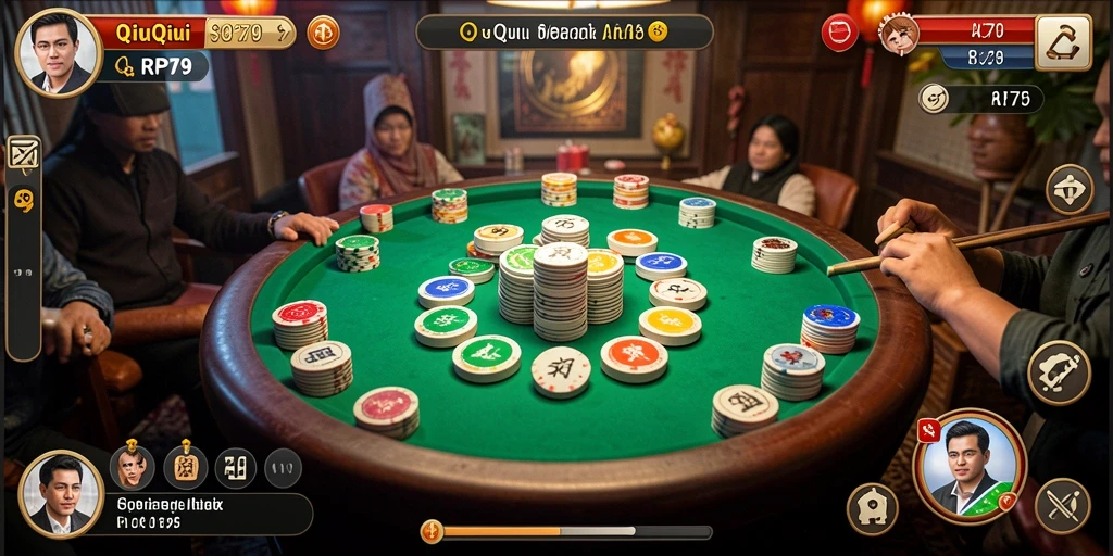 Tampilan gameplay seru dalam RP79 QiuQiu.