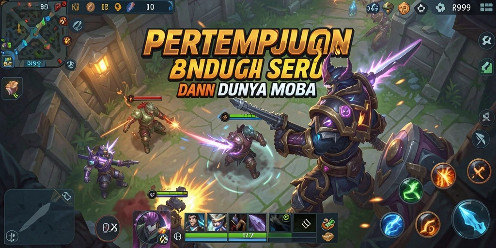 Tampilan gameplay seru dalam pertempuran RR999 yang intens.