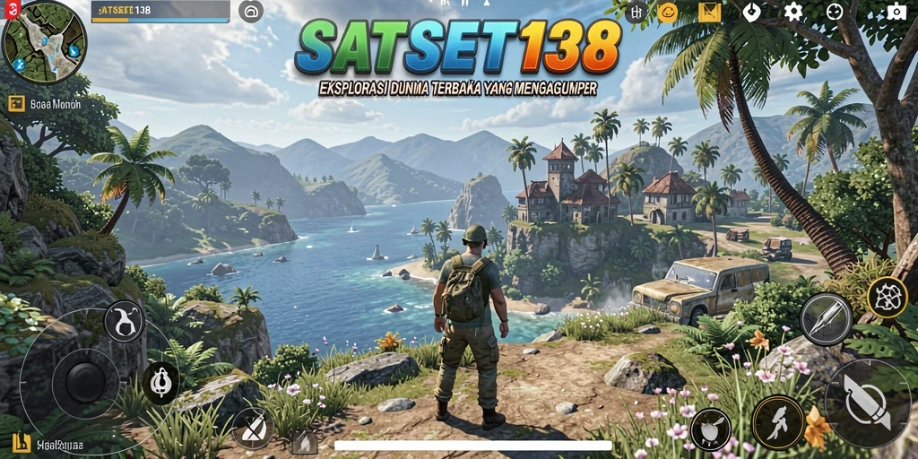 Tangkapan layar gameplay SATSET138 yang menampilkan petualangan seru di dunia terbuka.