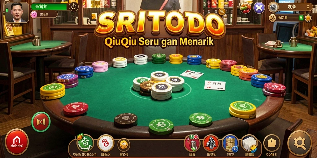 Screenshot gameplay SRITOTO yang menampilkan aksi QiuQiu.