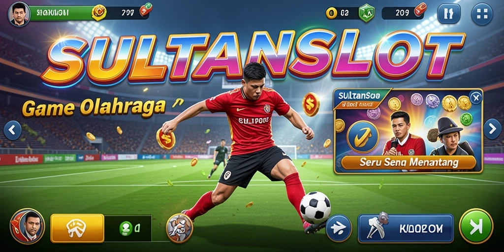 Tampilan gameplay seru dalam SULTANSLOT yang menampilkan aksi olahraga.