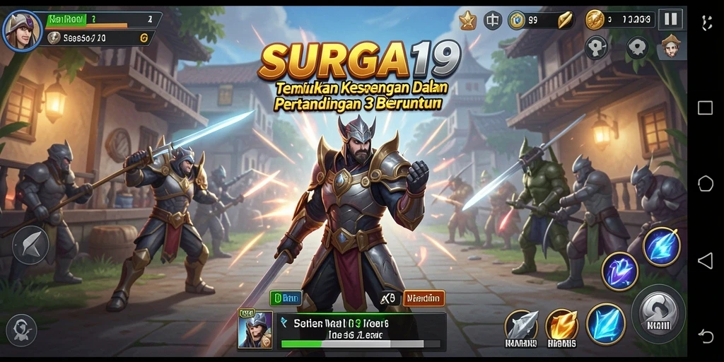 Screenshot dari gameplay SURGA19 yang menampilkan aksi mencocokkan item.